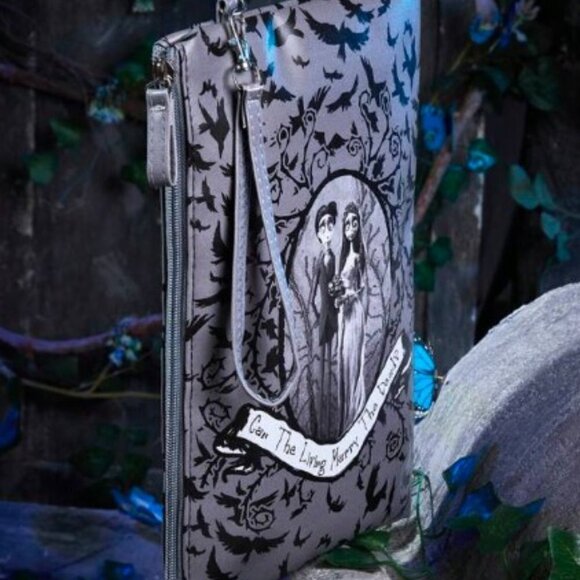 Corpse Bride Wristlet Zipper Bag PU 9x12 Romwe - Picture 3 of 5